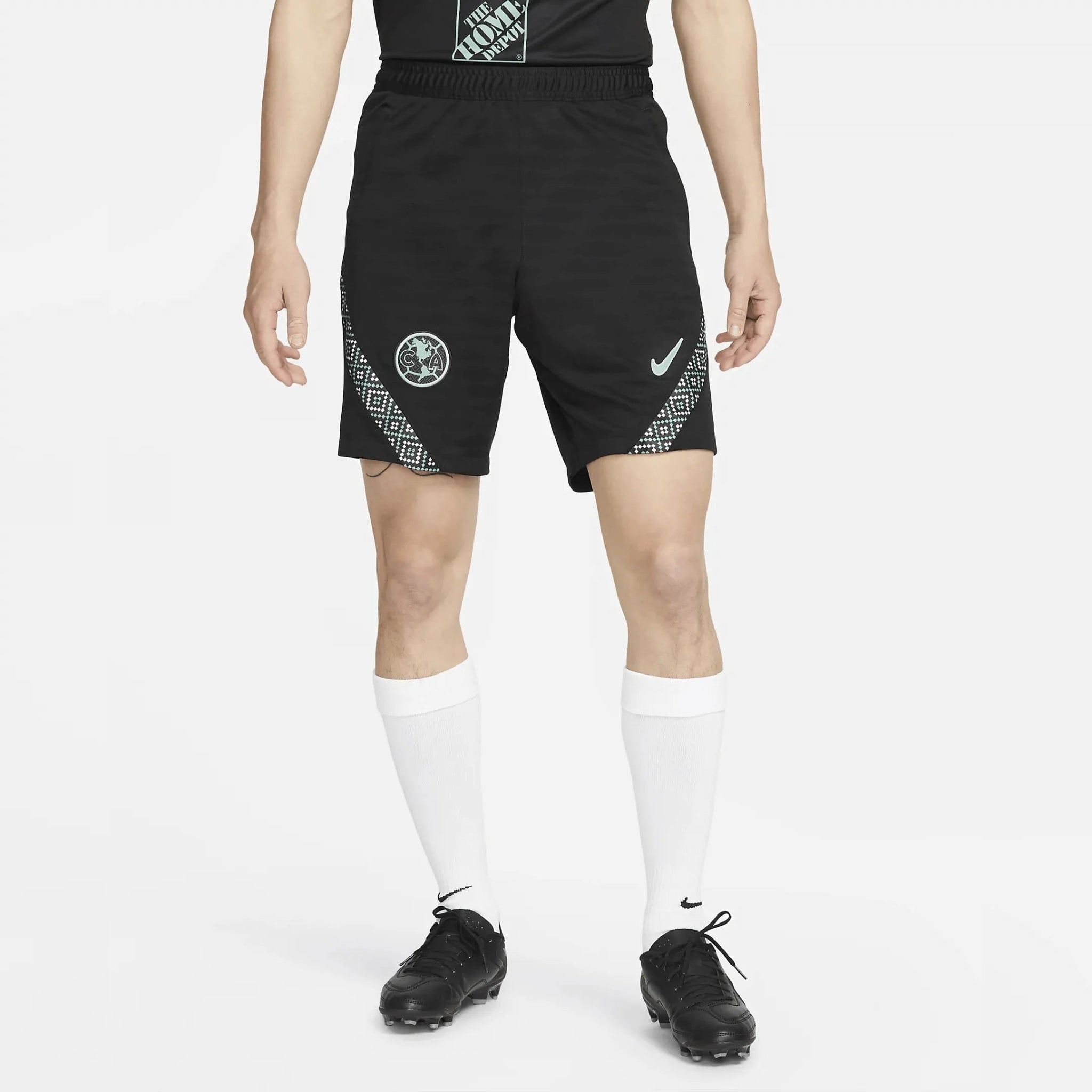 Nike 2021-22 Club America Strike Shorts - Black-Healing Jade