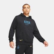 Nike 2021-22 Inter Milan GFA Fleece Hoodie - Black-Blue