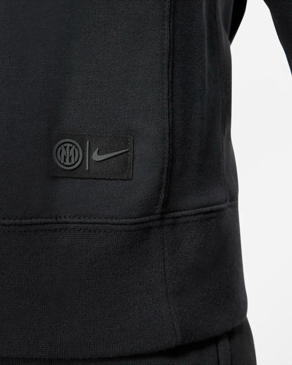 Nike 2021-22 Inter Milan GFA Fleece Hoodie - Black-Blue