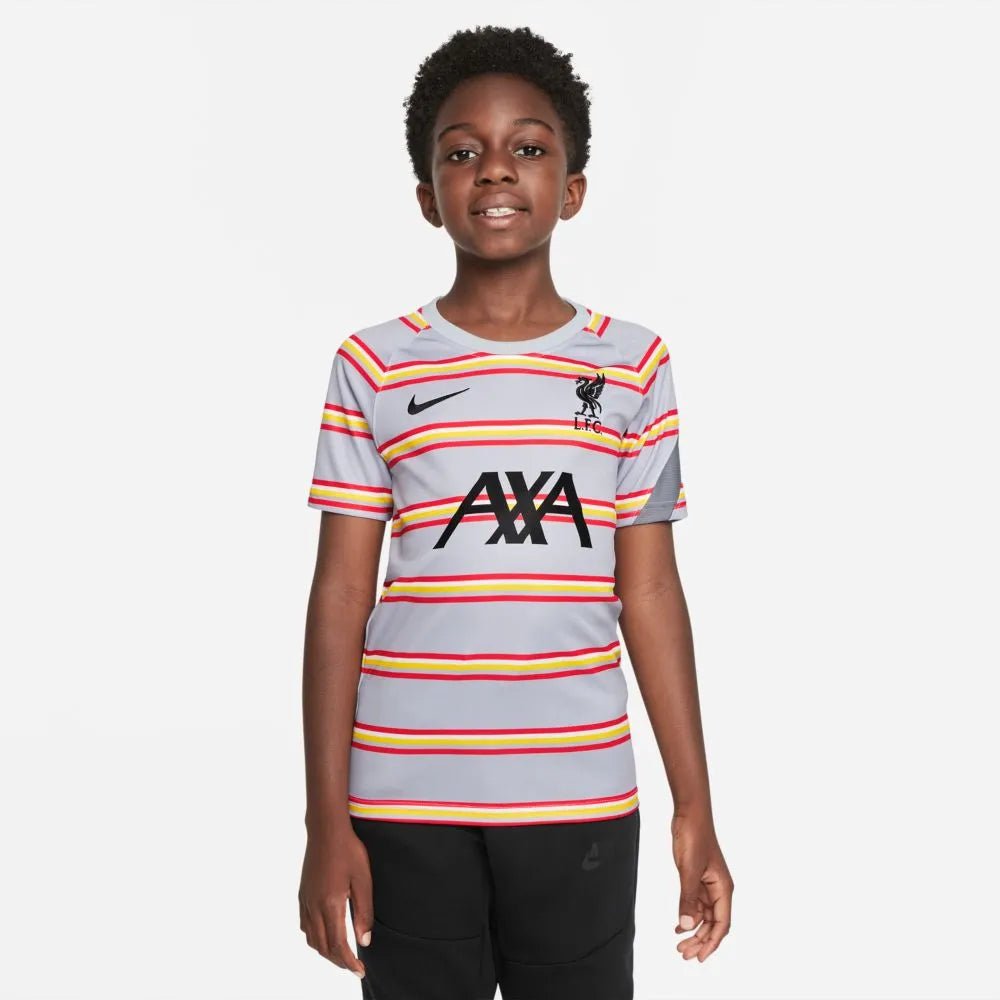 Nike 2021-22 Liverpool Youth DF Pre-Match Jersey - Wolf Grey