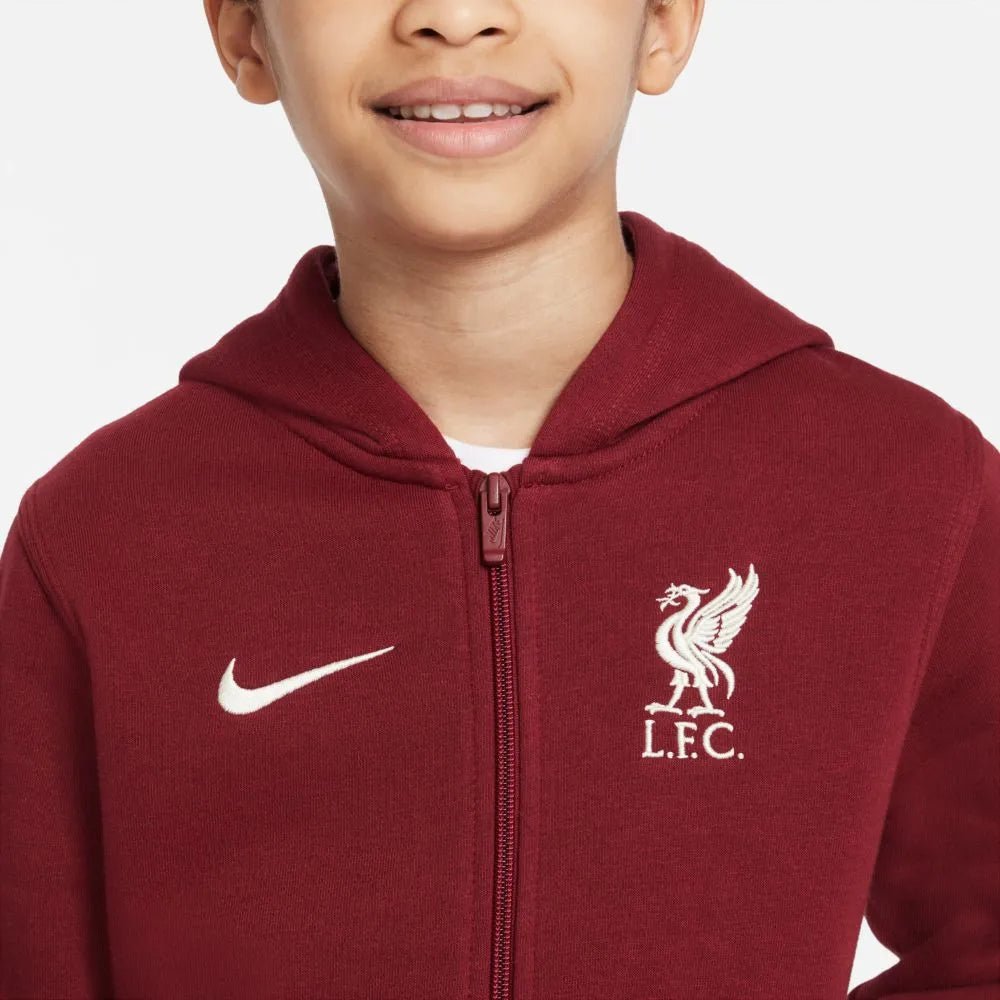 Nike 2021-22 Liverpool Youth Full-Zip Hoodie - Team Red