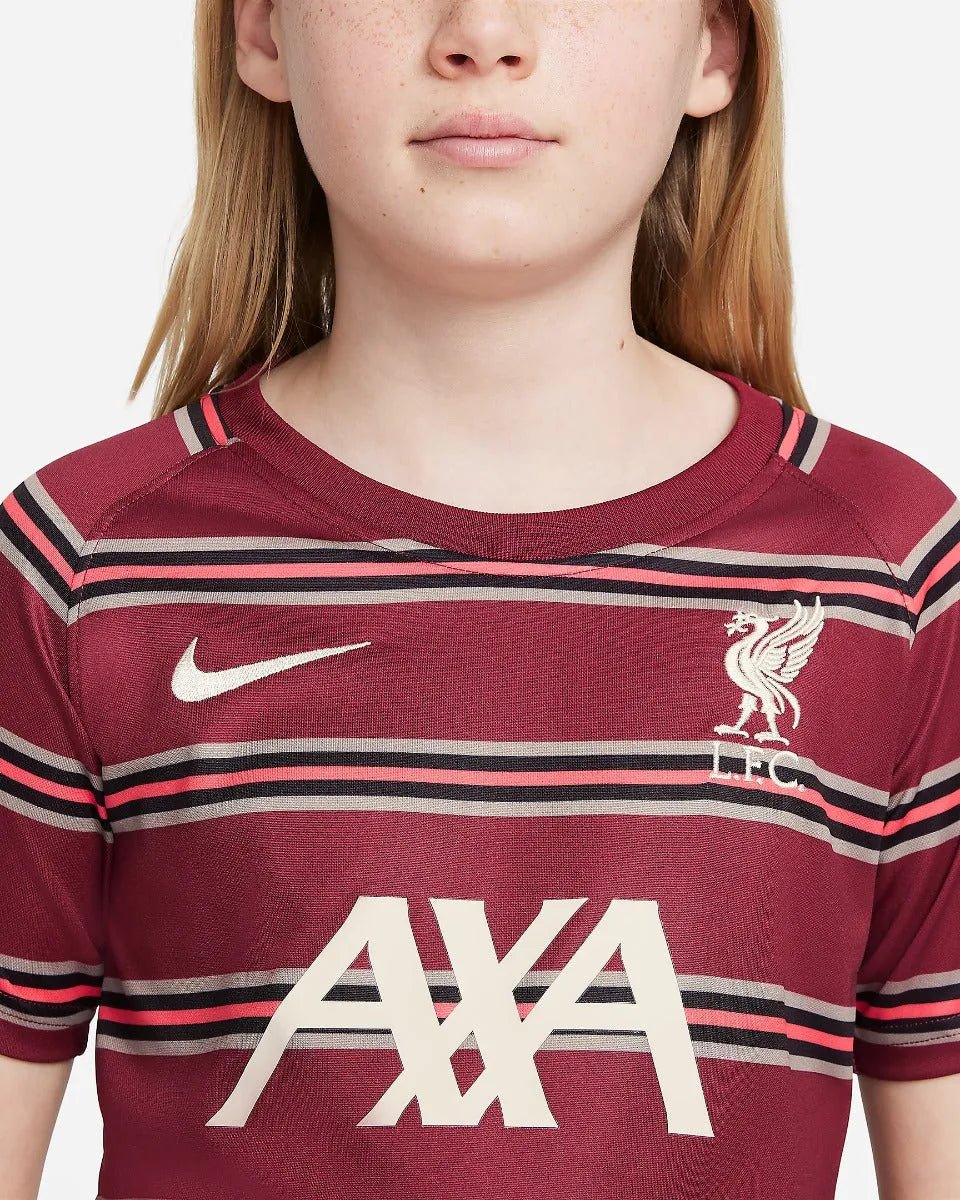 Nike 2021-22 Liverpool Youth Pre-Match SS Jersey - Team Red-Crimson