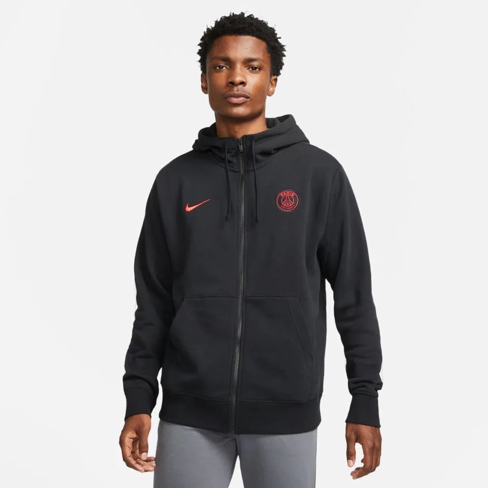 Nike 2021-22 PSG NSW Full Zip Club Hoodie - Black