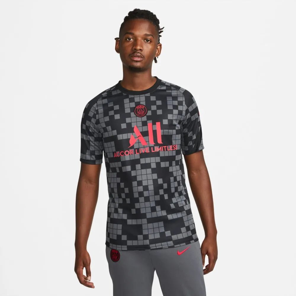 Nike 2021-22 PSG Pre-Match Jersey - Black-Grey