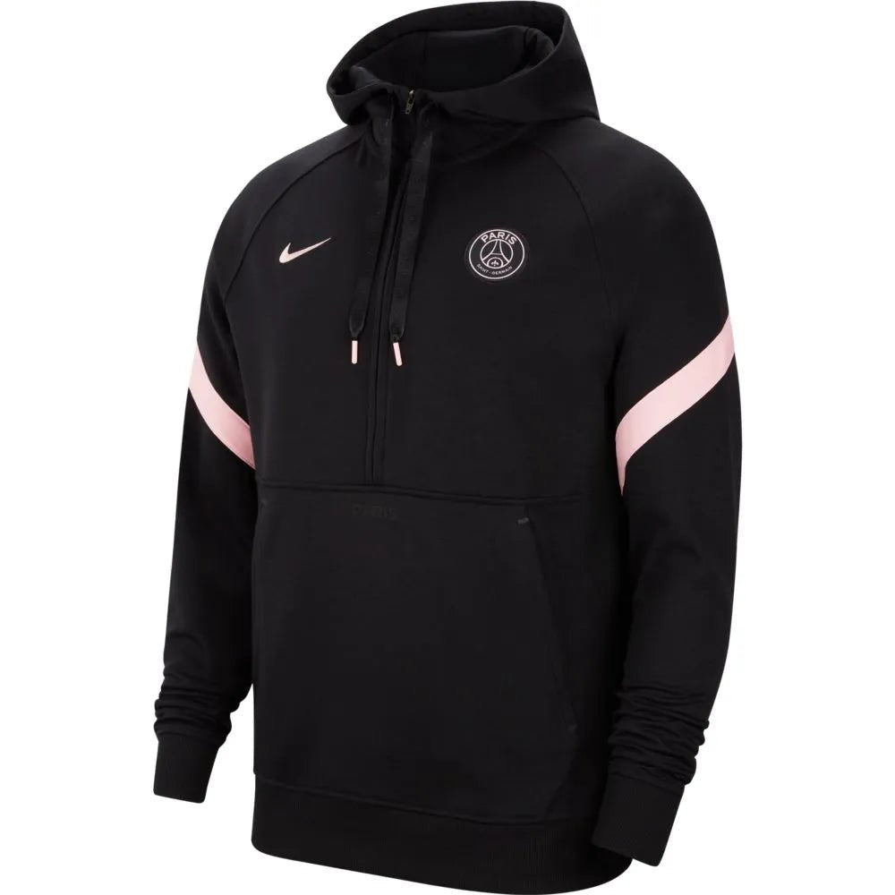 Nike 2021-22 PSG Travel Fleece Hoodie - Black-Pink