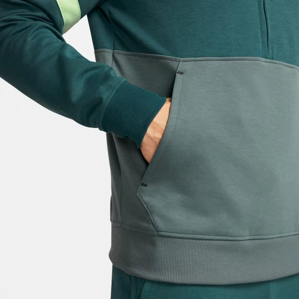 Nike 2021-22 Tottenham Fleece Travel Hoodie - Dark Teal-Vapour Green