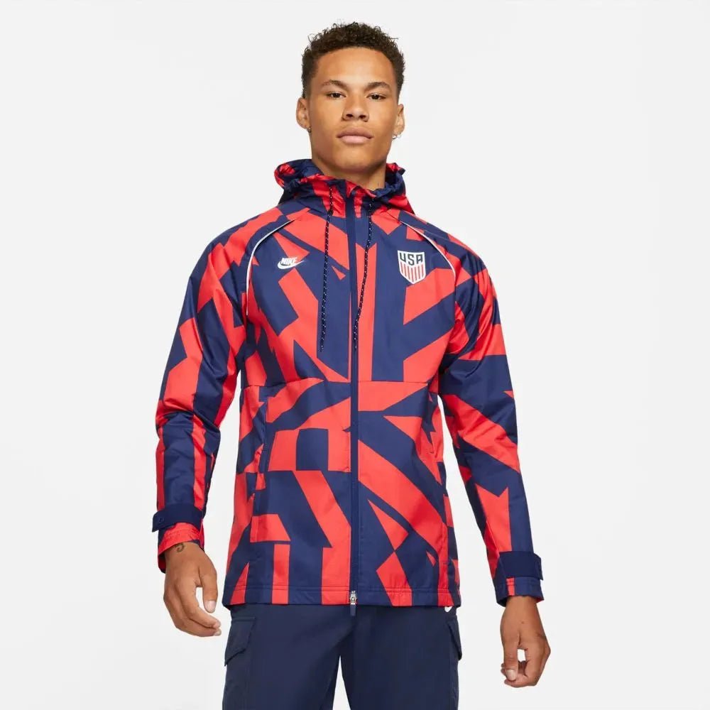 NIKE 2021 USA AWF Lite Jacket - Red-Navy (Model - Front)