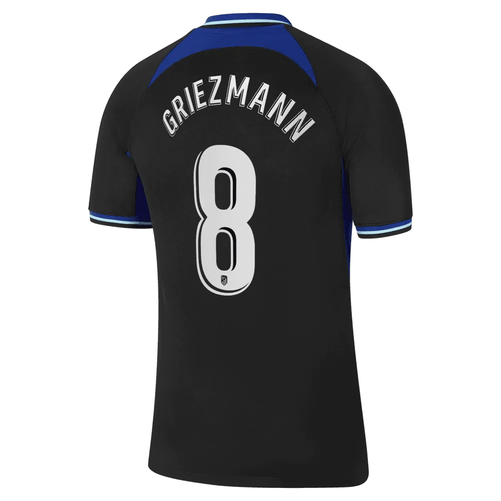 Nike 2022-23 Atletico Madrid Away Jersey - Black-Deep Royal Blue
