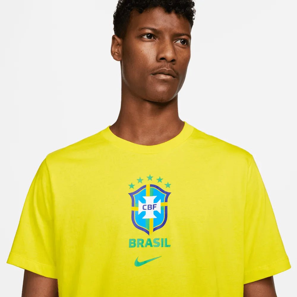 Nike 2022-23 Brazil Crest Tee - Yellow