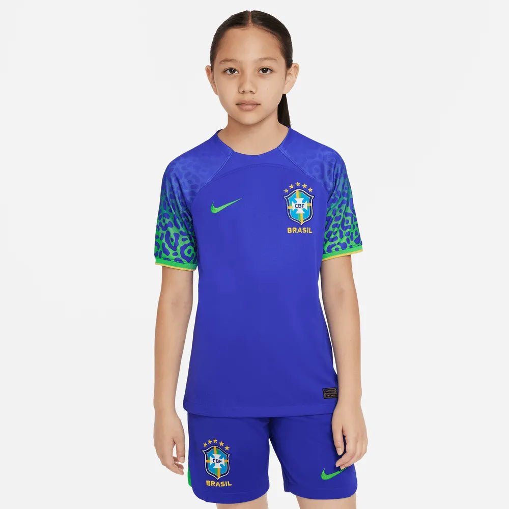 Nike 2022-23 Brazil Youth Away Jersey - Blue