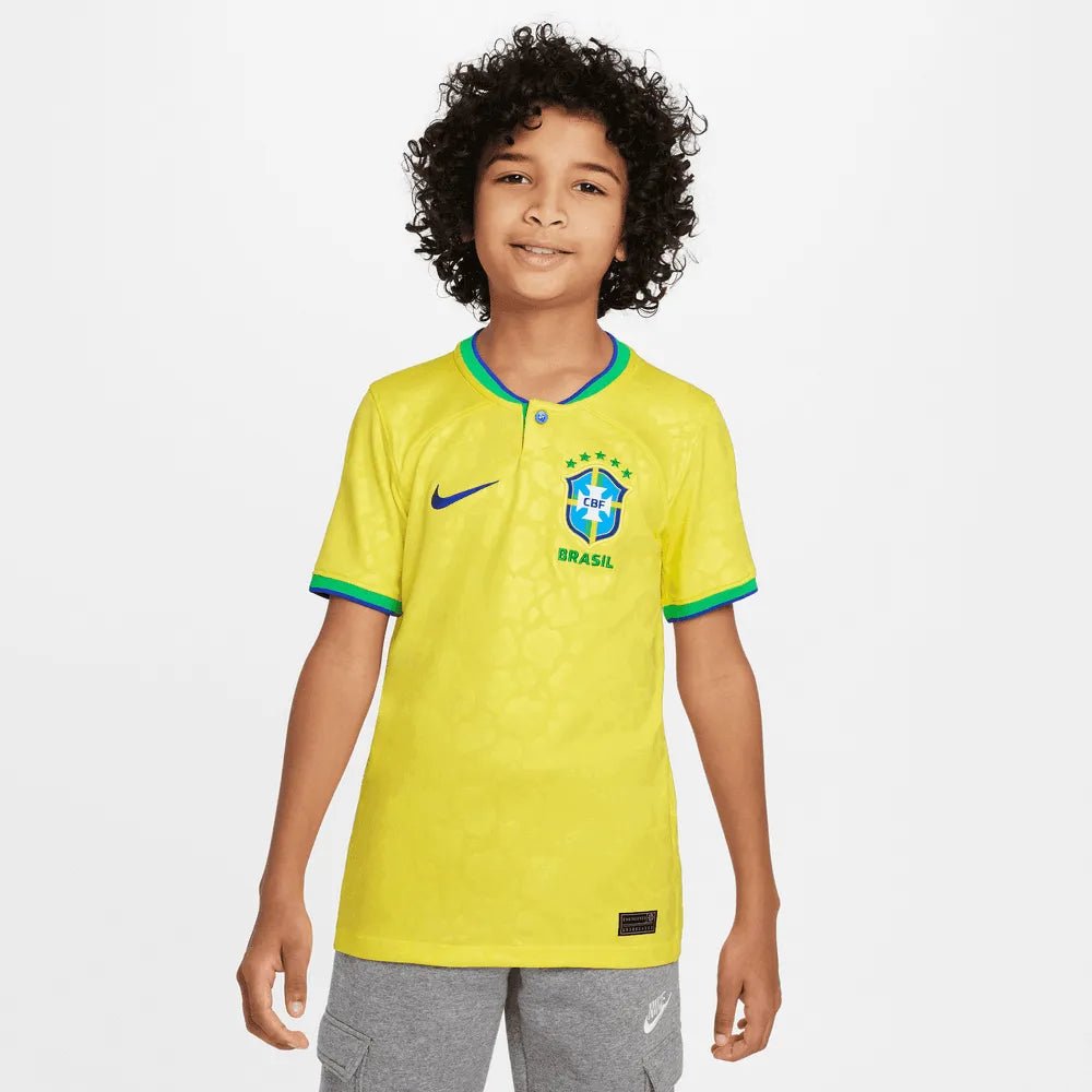 Nike 2022-23 Brazil Youth Home Jersey - Yellow