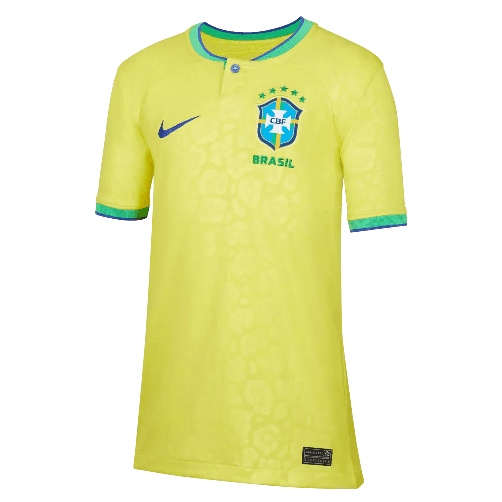 Nike 2022-23 Brazil Youth Home Jersey - Yellow