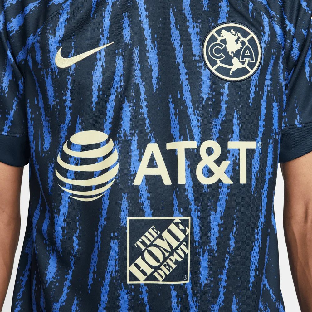 Nike 2022-23 Club America Away Jersey - Armory Navy-Lemon