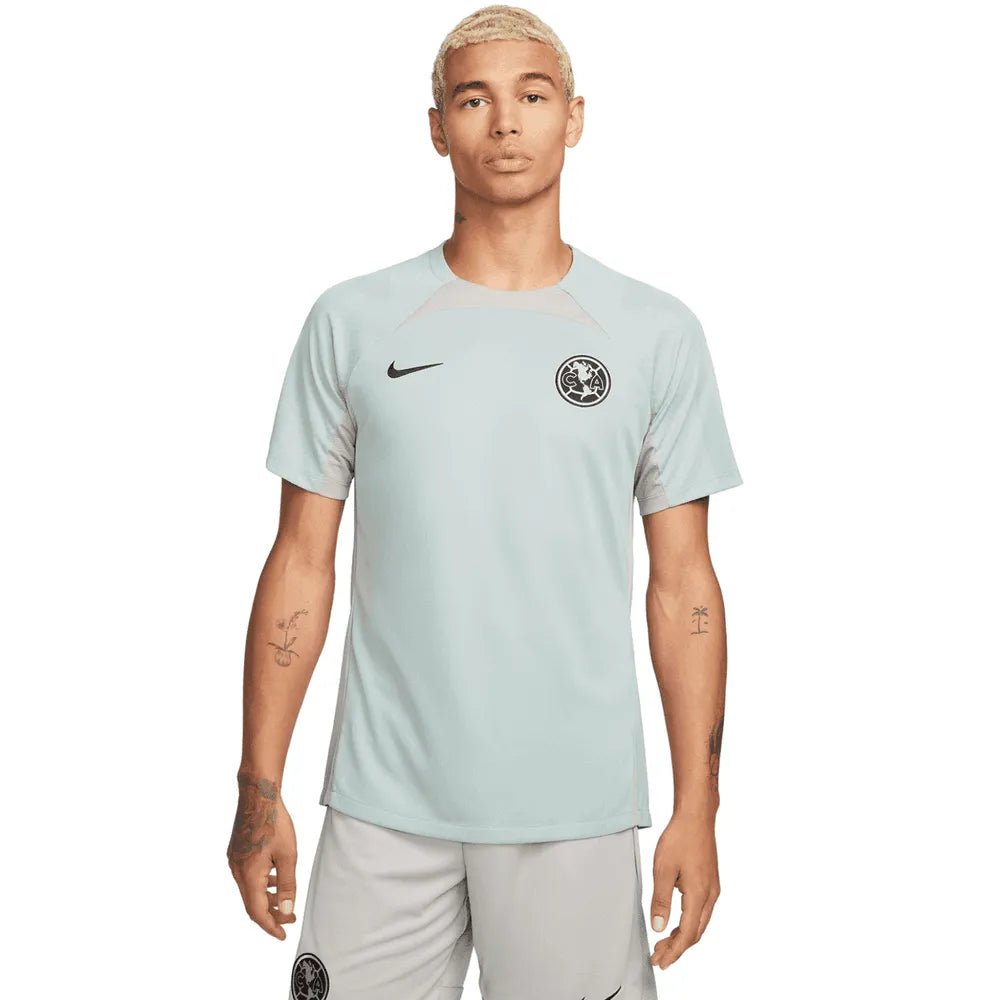 Nike 2022-23 Club America Strike Short-Sleeve Top - Dusty Sage-Cobblestone