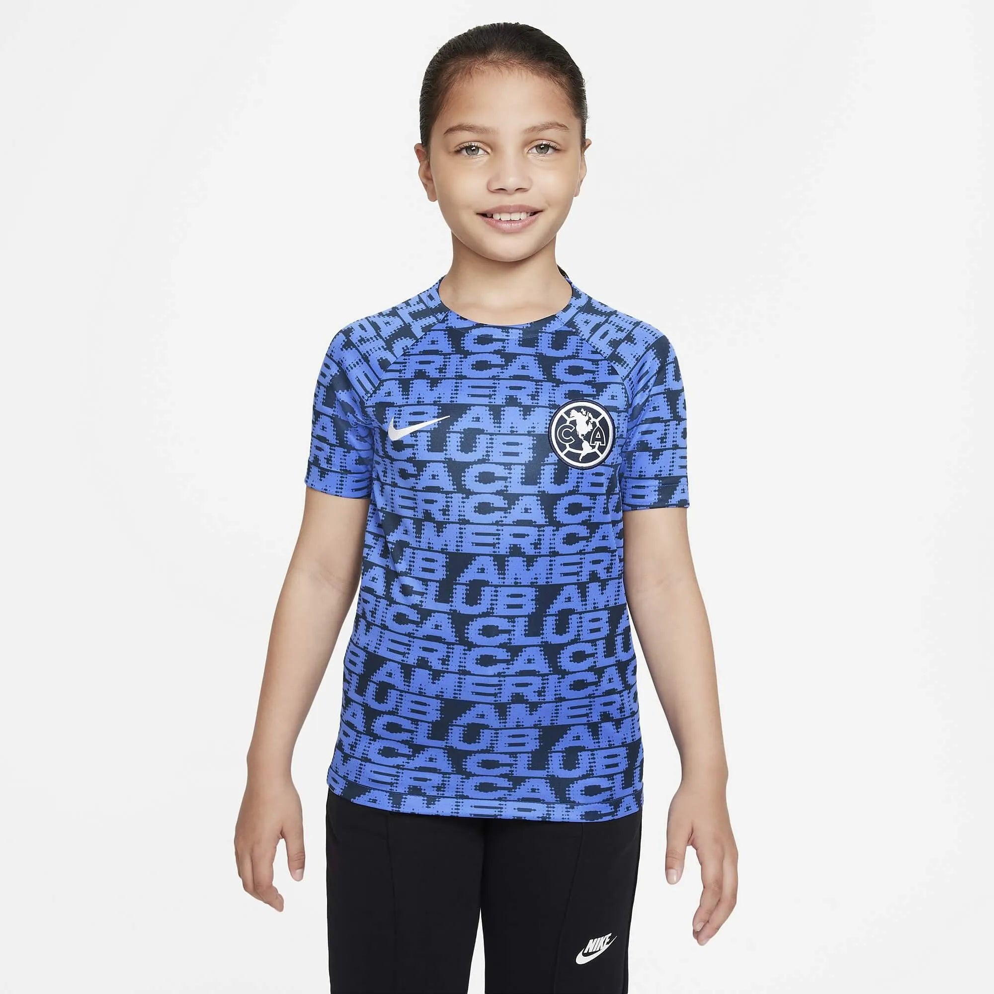 Nike 2022-23 Club America Youth Pre Match Jersey - Blue-Black
