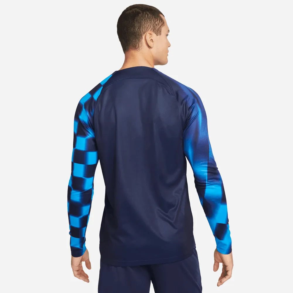 Nike 2022-23 Croatia Away Long Sleeve Jersey Blackened Blue-Red