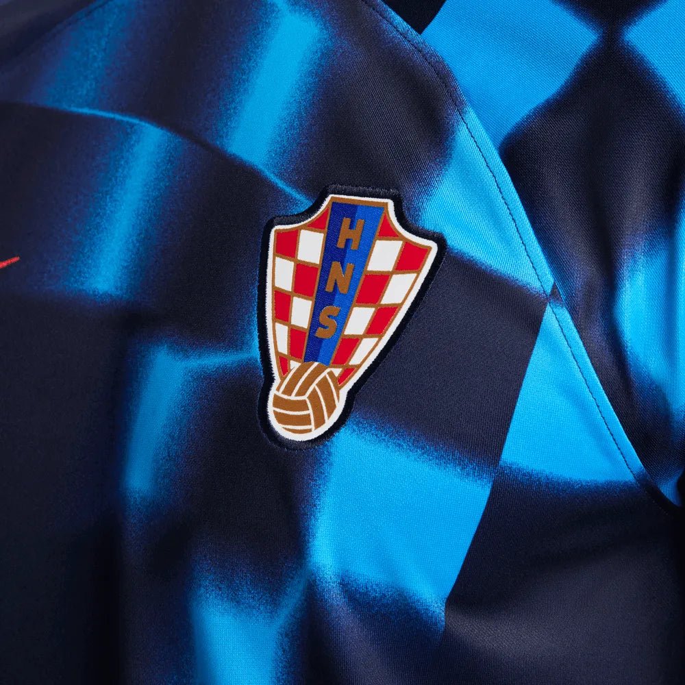 Nike 2022-23 Croatia Away Long Sleeve Jersey Blackened Blue-Red