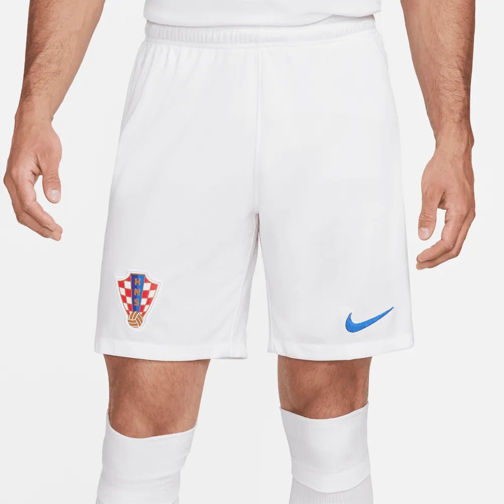 Nike 2022-23 Croatia Home Stadium Shorts - White-Battle Blue