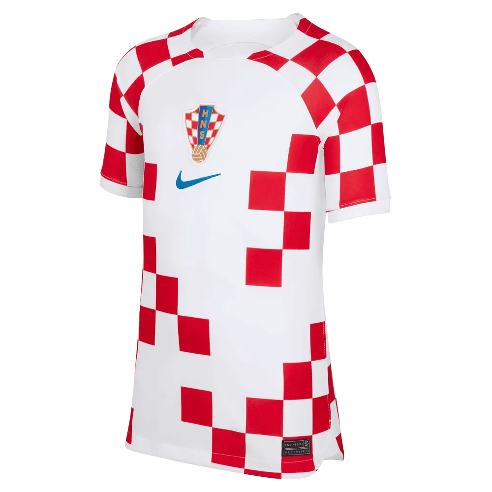 Nike 2022-23 Croatia Youth Home Jersey White-Red-Blue