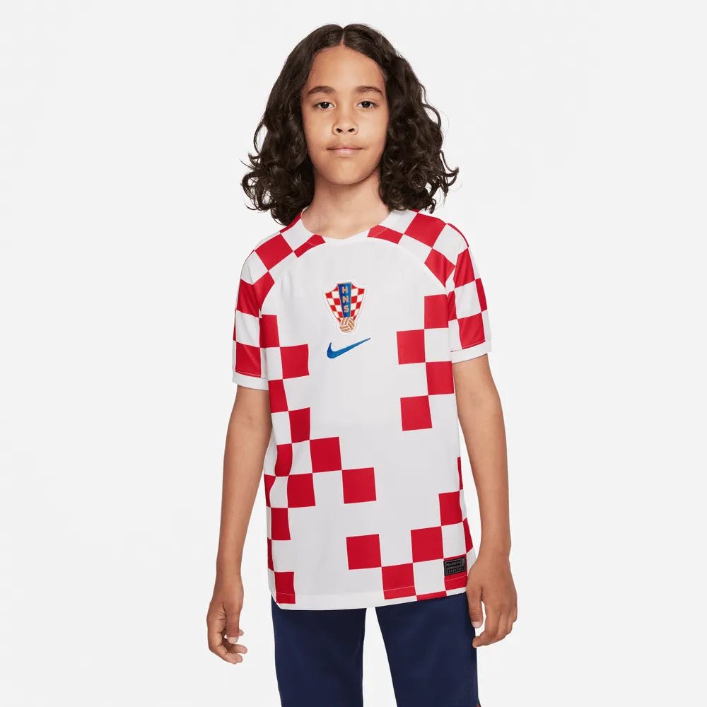 Nike 2022-23 Croatia Youth Home Jersey White-Red-Blue