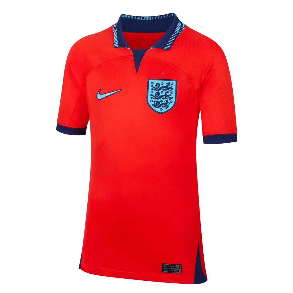 Nike 2022-23 England Youth Away Jersey - Red-Blue Void