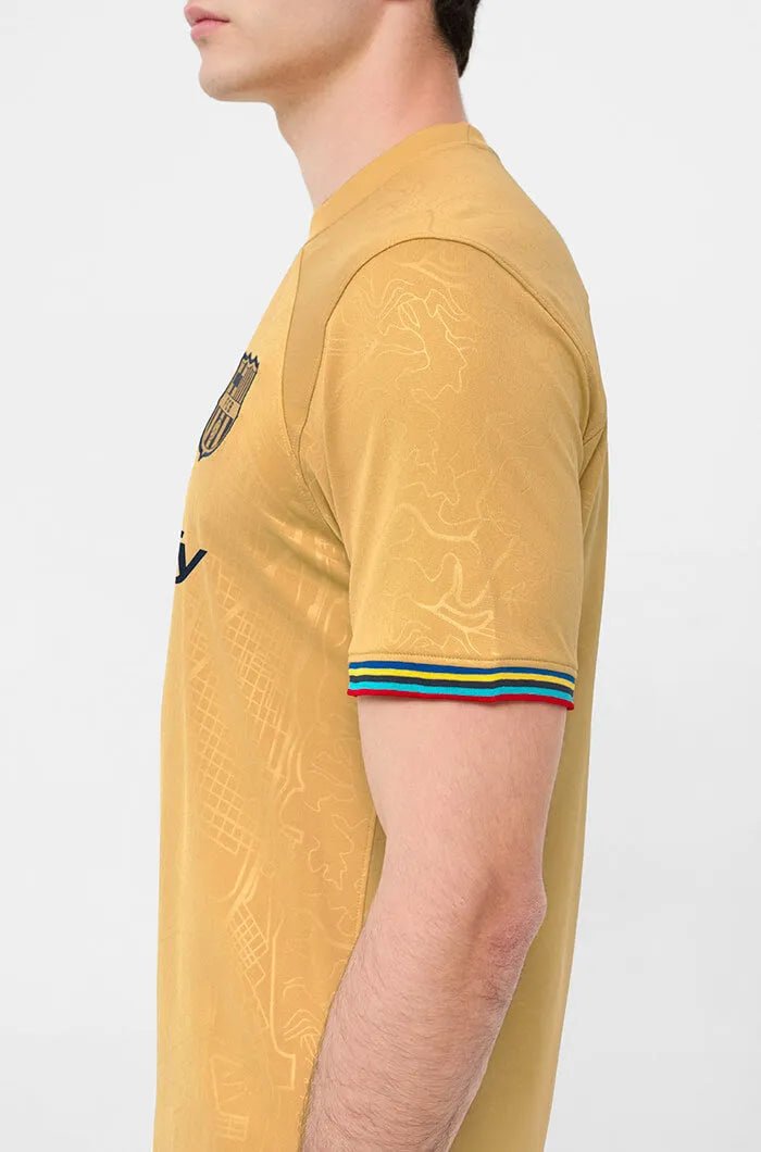 Nike 2022-23 FC Barcelona Away Jersey - Club Gold-Obsidian