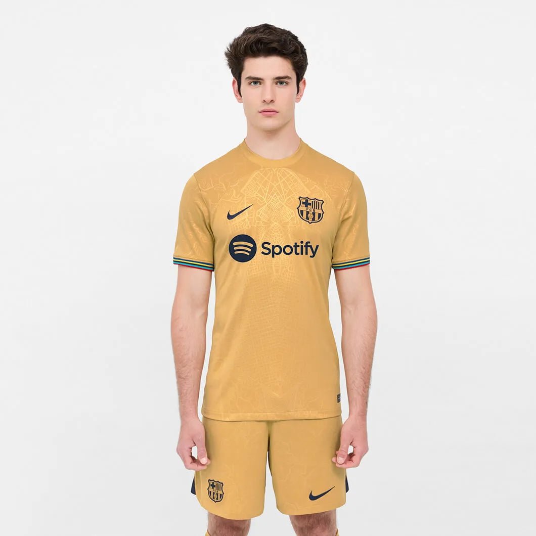 Nike 2022-23 FC Barcelona Away Jersey - Club Gold-Obsidian