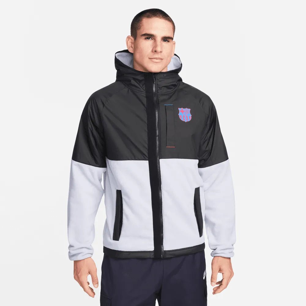 Nike 2022-23 FC Barcelona AWF Full Zip Winter Jacket - Black-Grey