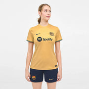 Nike 2022-23 FC Barcelona Women's Away Jersey - Club Gold-Obsidian