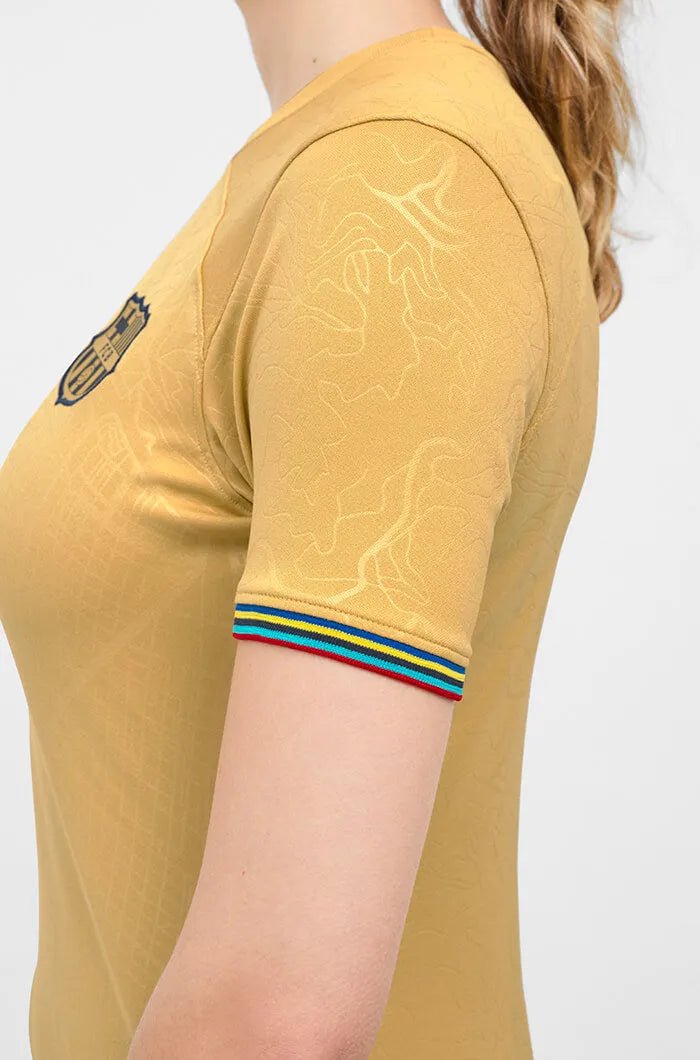 Nike 2022-23 FC Barcelona Women's Away Jersey - Club Gold-Obsidian