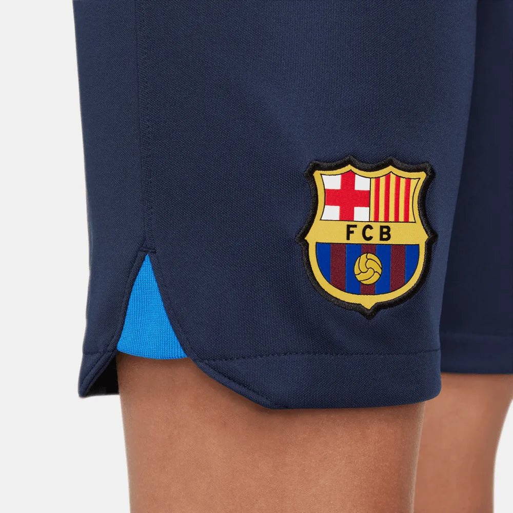Nike 2022-23 FC Barcelona Youth Stadium Home Shorts - Navy