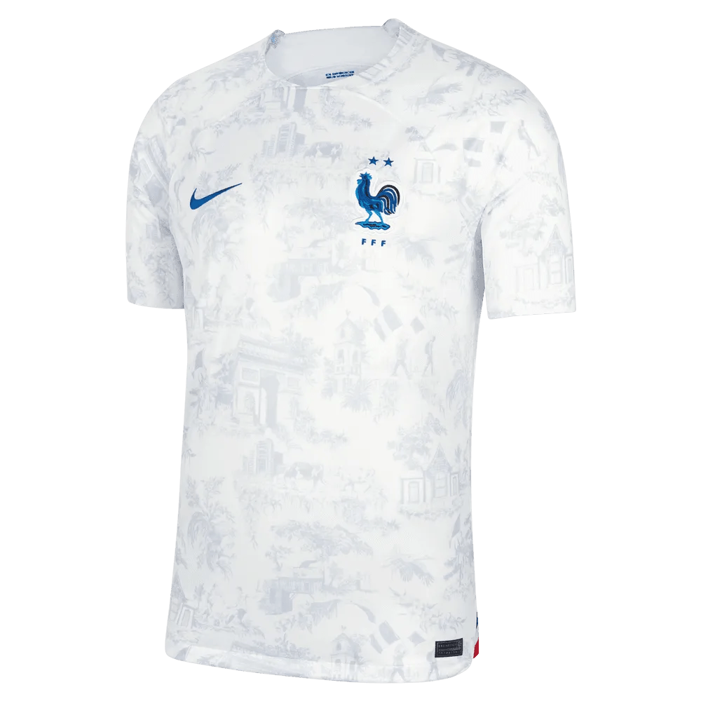 Nike 2022-23 France Away Jersey - White-Royal