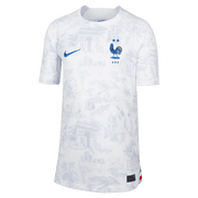 Nike 2022-23 France Away Youth Jersey White-Royal