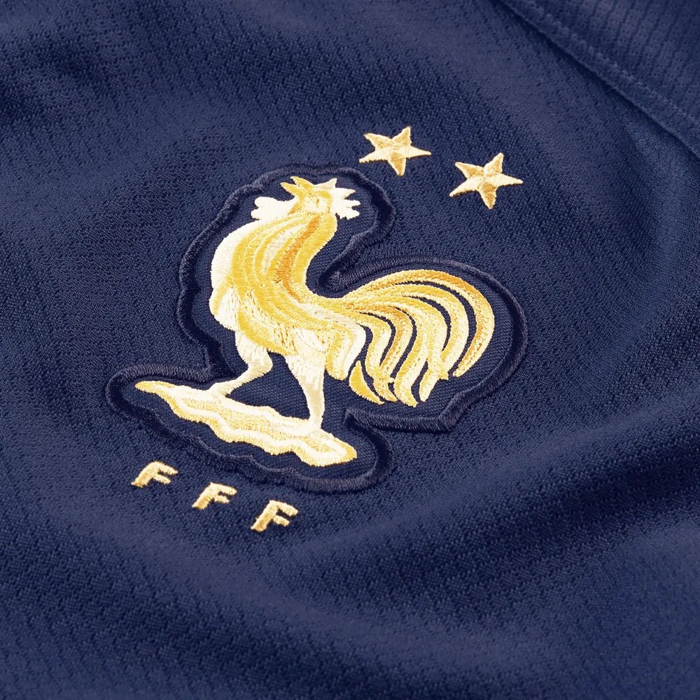 Nike 2022-23 France Home Soccer Jersey - Midnight Navy-Metallic