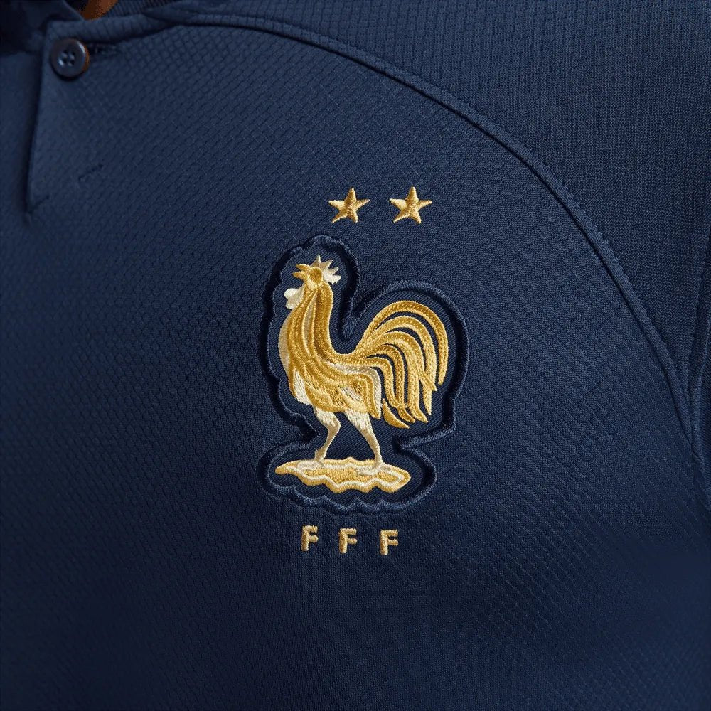 Nike 2022-23 France Home Long Sleeve Jersey Navy-Gold