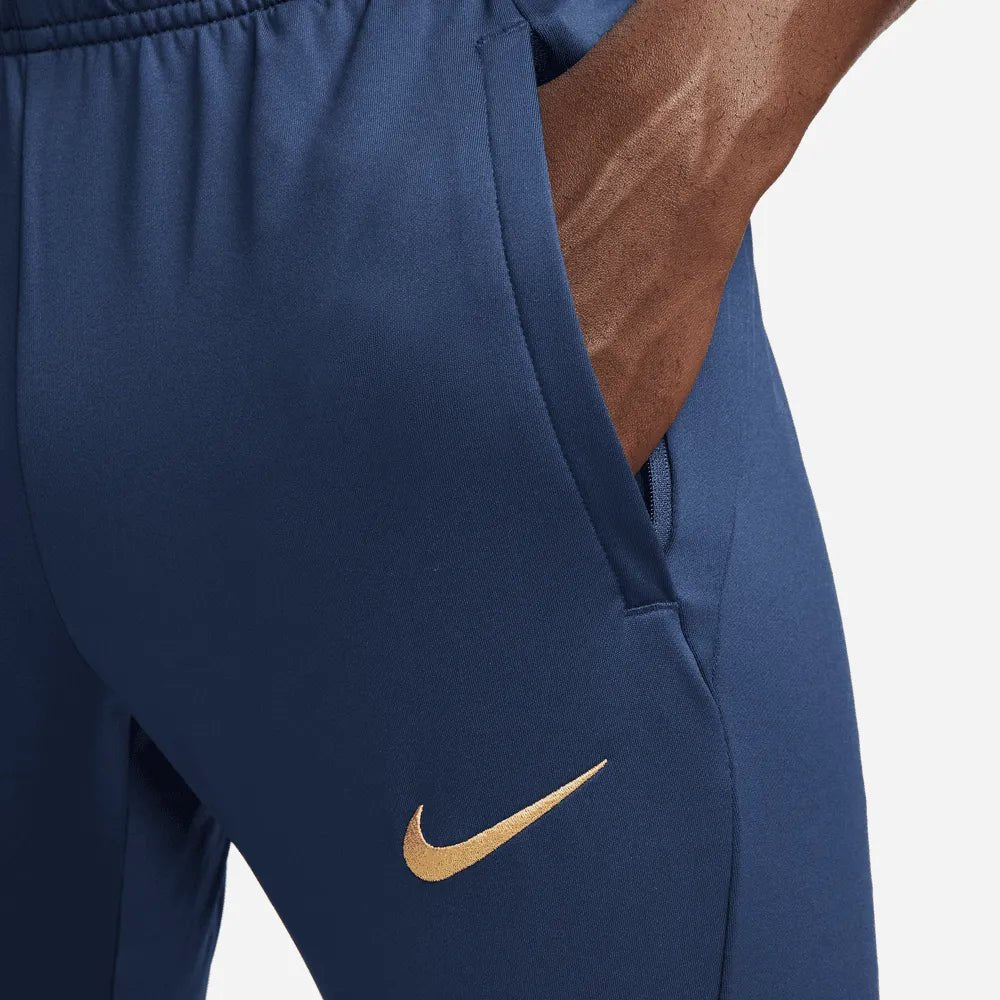 Nike 2022-23 France Strike Pants - Midnight Navy-Gold