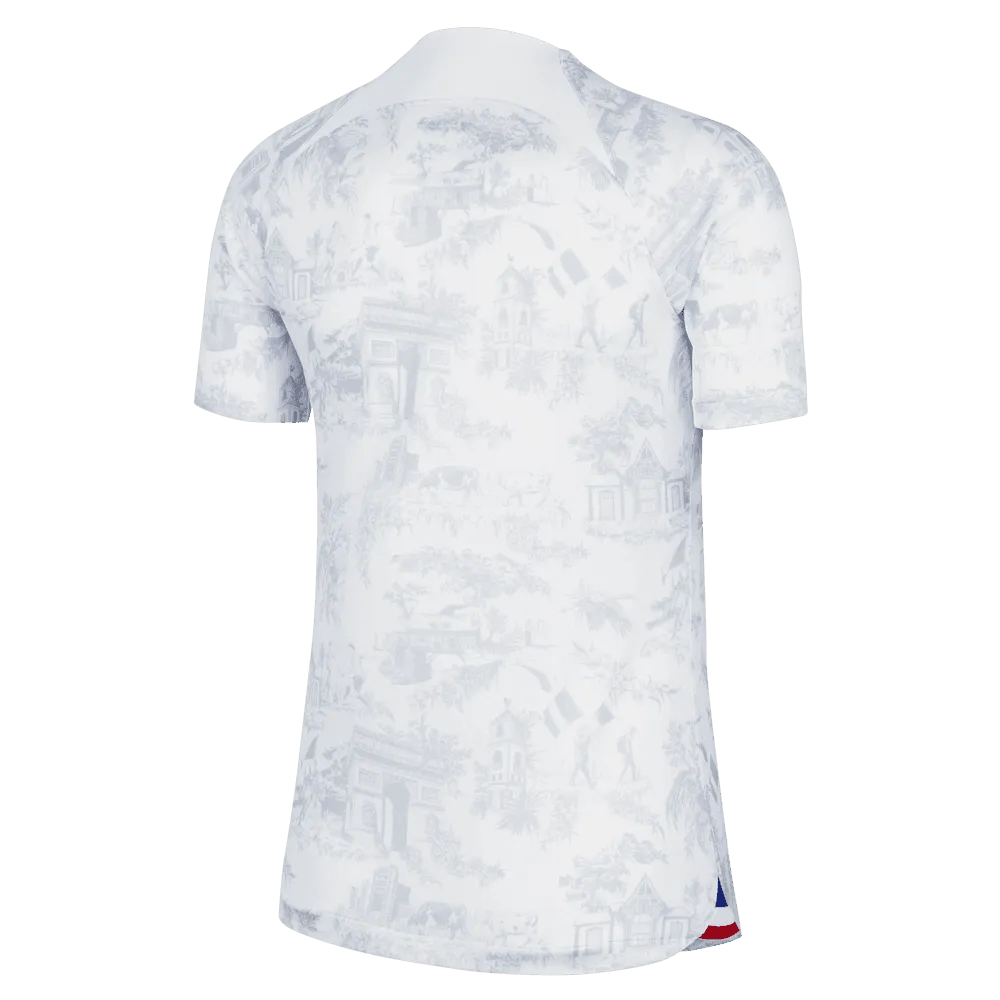 Nike 2022-23 France Women's Away Jersey - White Royal (Back)