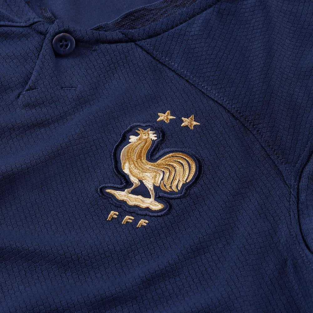 Nike 2022-23 France Youth Home Jersey - Midnight Navy-Metallic Gold