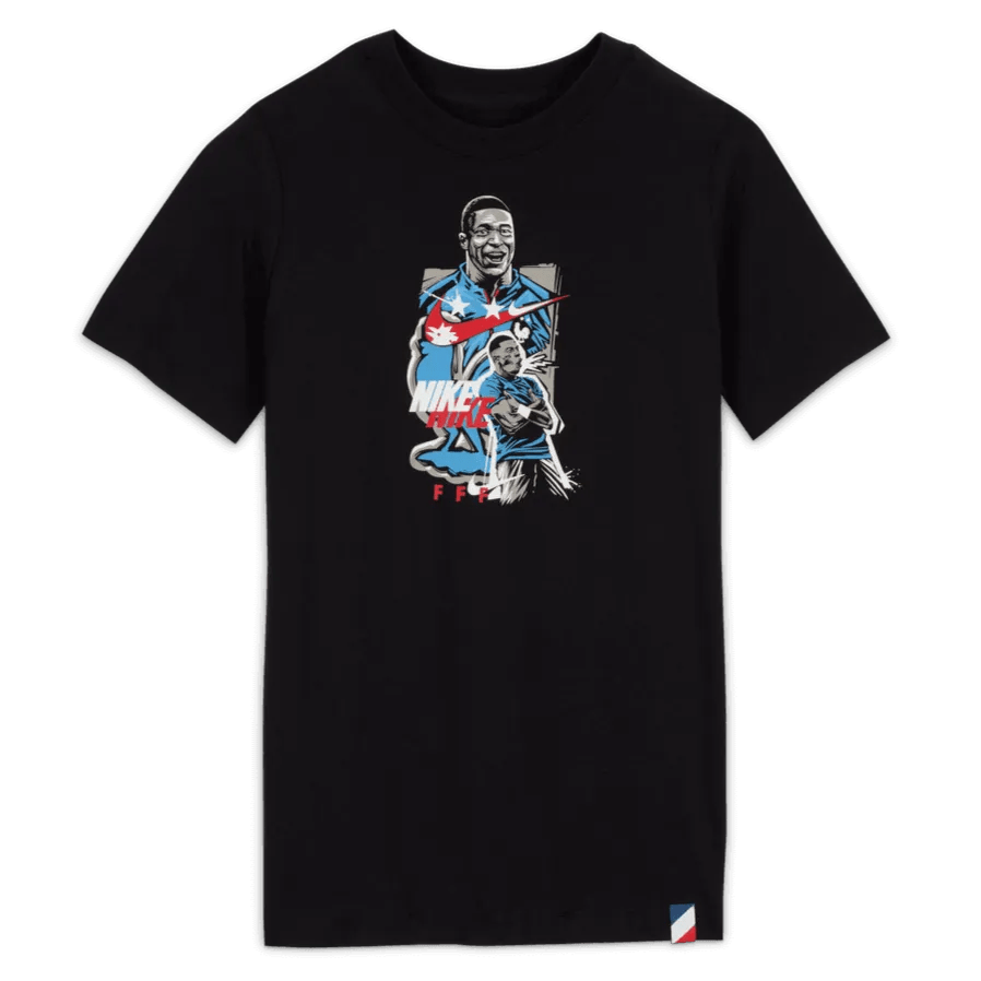 Nike 2022-23 France Youth Mbappe Tee - Black