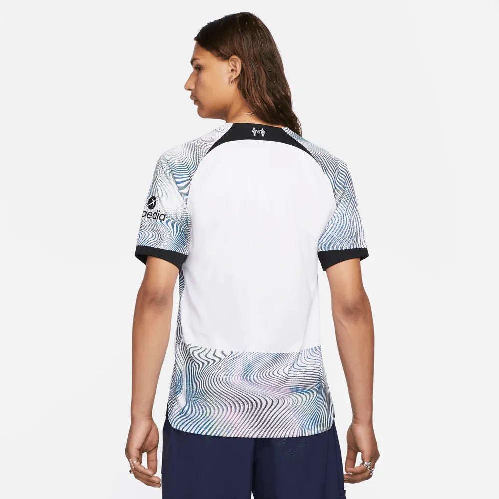 Nike 2022-23 Liverpool Away Jersey (Model - Back)