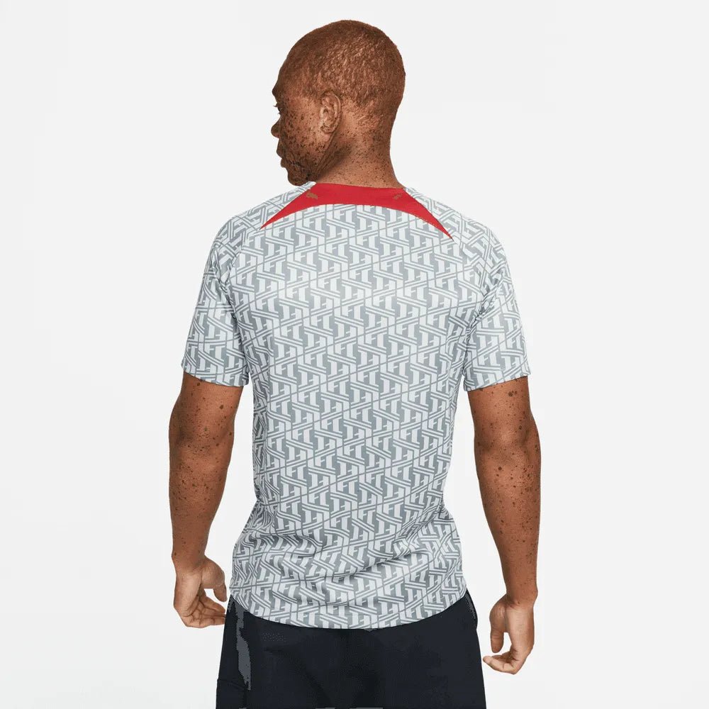 Nike 2022-23 Liverpool FC Dri-Fit Pre-Match Top Short-Sleeve - Grey-Red
