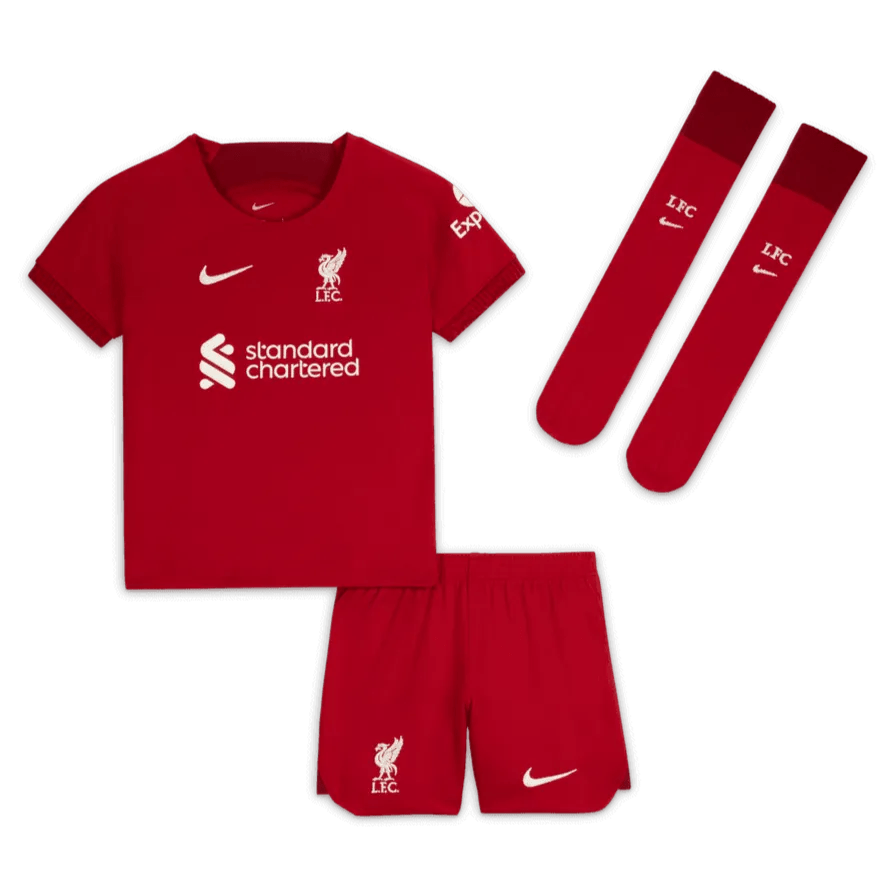 Nike 2022-23 Liverpool Little Kid's Home Kit - Tough Red
