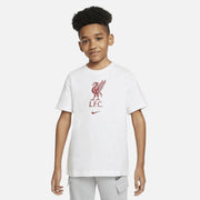 Nike 2022-23 Liverpool Youth Crest Tee - White