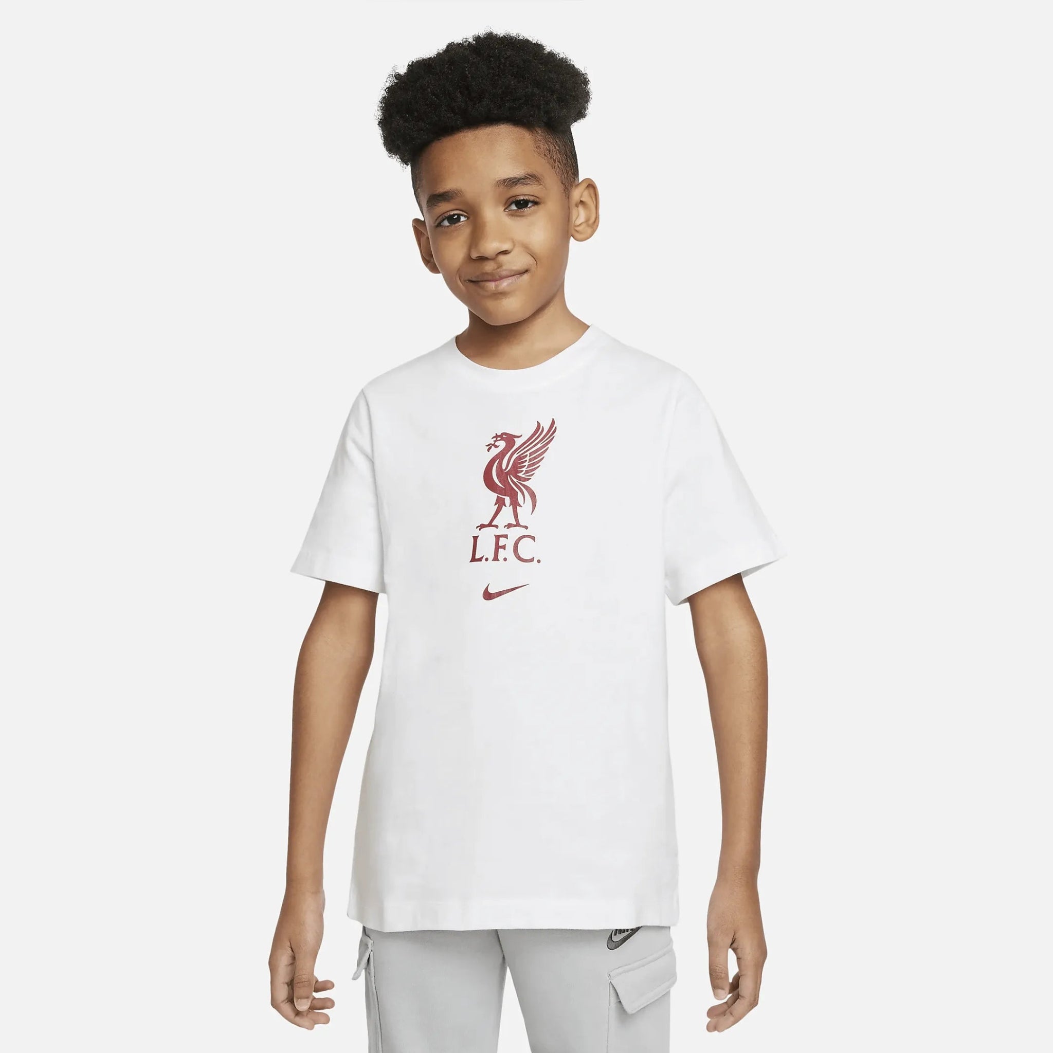 Nike 2022-23 Liverpool Youth Crest Tee - White