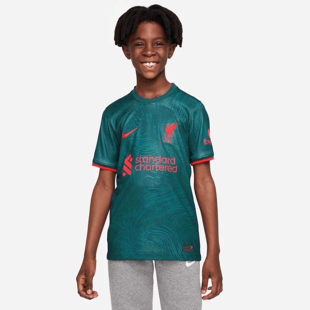 Nike 2022-23 Liverpool Youth Third Jersey - Atomic Teal-Siren Red