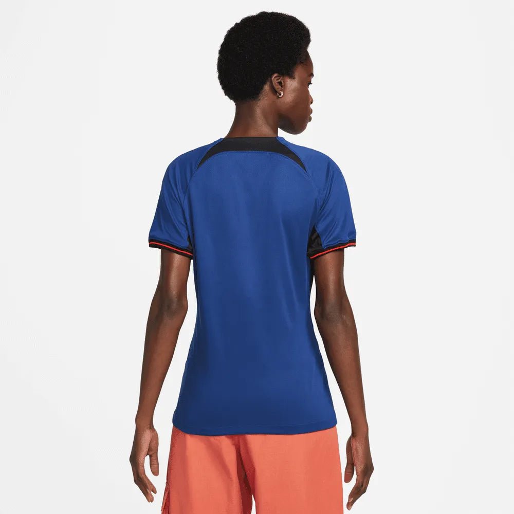 Nike 2022-23 Netherlands Women's Away Jersey - Deep Royal Blue (Model - Back)