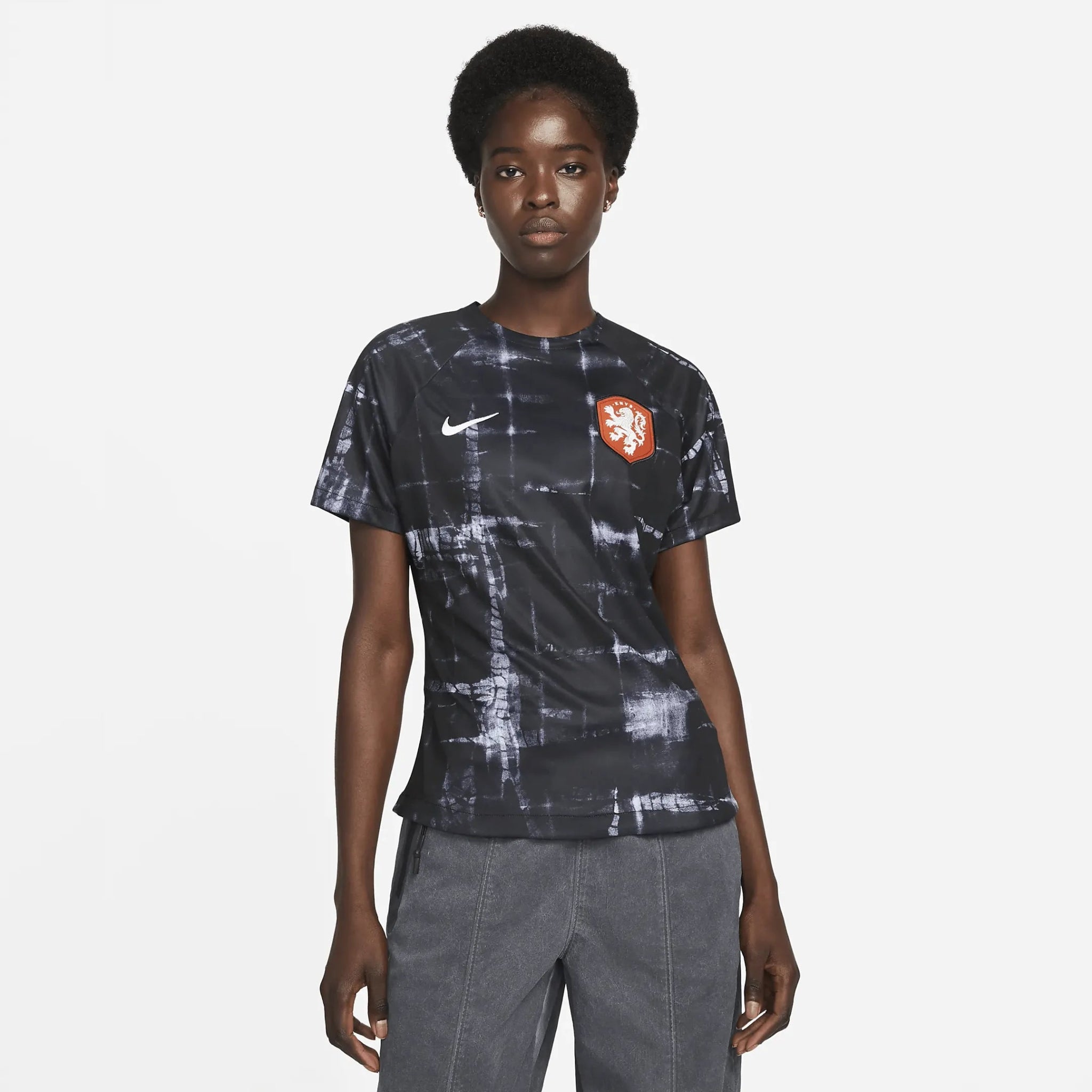 Nike 2022-23 Netherlands Womens DF Pre-Match - Black (Model - Front)