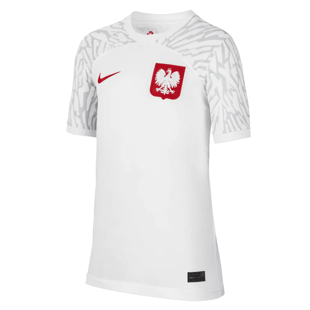 Nike 2022-23 Poland Youth Home Jersey - White