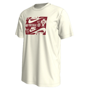Nike 2022-23 Portugal Original Tee - Light Beige-Burgundy