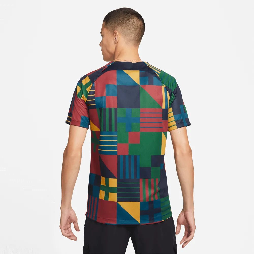 Nike 2022-23 Portugal Pre-Match Jersey - Obsidian-Gold Dart